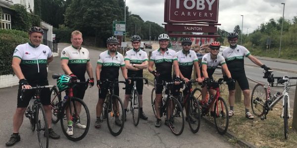 Team in Taunton on bikes